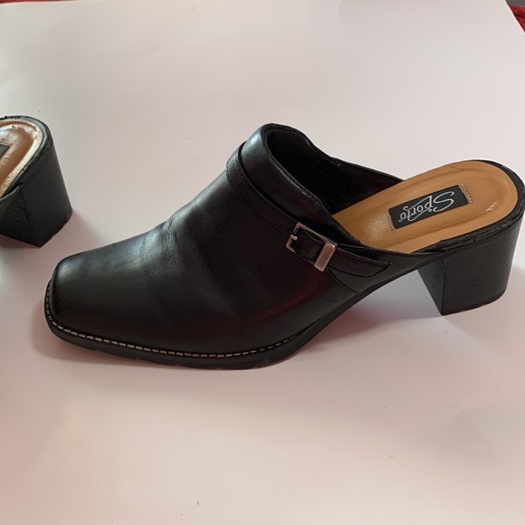 Sporto black leather clog size 8.5.  EUC - Picture 2 of 4